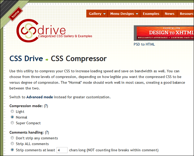 CSS Compressor by CSS Drive