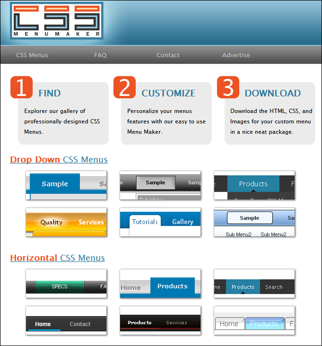 CSS Menu Maker