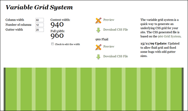 Variable Grid System