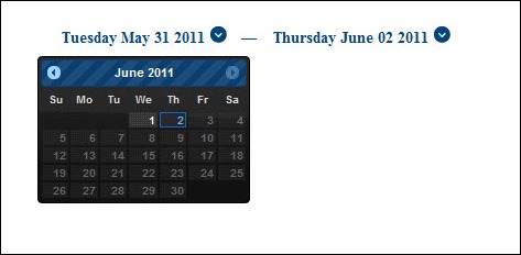 jQuery Date Range Picker